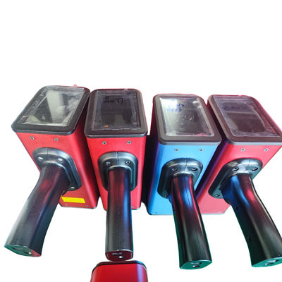 Handheld Laser Distance Meter Kuning abu-abu dan plat kalibrasi untuk perhitungan jarak yang akurat